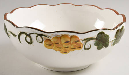 Sculptured Fruit 10" Large Salad Serving Bowl