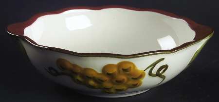 Sculptured Fruit Lugged Soup Bowl