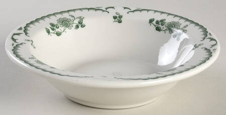 Chardon Rose Green Rim Cereal Bowl