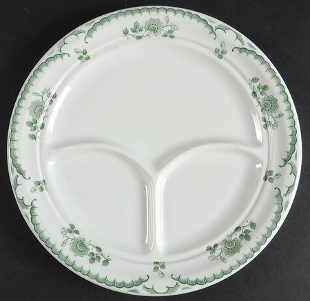 Chardon Rose Green Grill Plate
