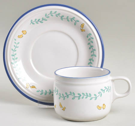 Summer Mornings Flat Cup & Saucer Set
