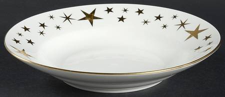 Classic Gold Stars Rim Soup Bowl