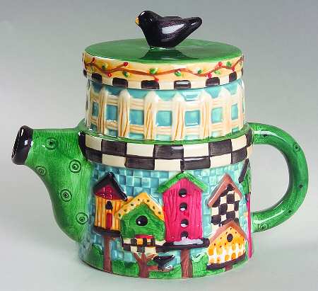 Garden Vignette Individual Figural Teapot & Lid
