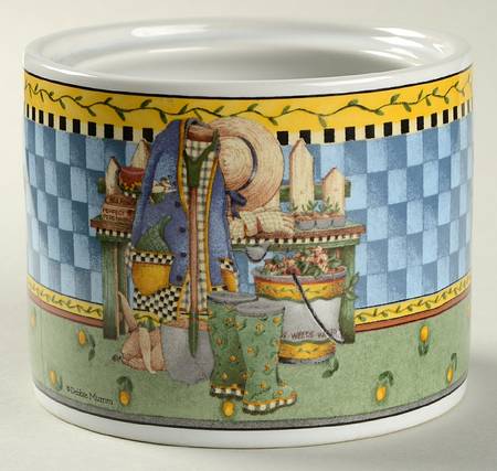Garden Vignette Sugar Bowl No Lid