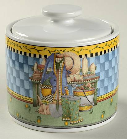 Garden Vignette Sugar Bowl & Lid