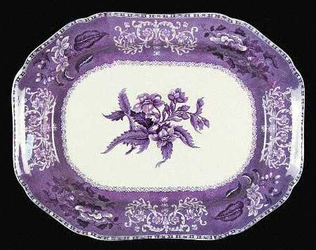 Camilla Purple 16" Oval Serving Platter