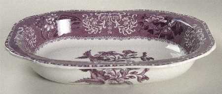 Camilla Purple 9" Oval Vegetable Bowl