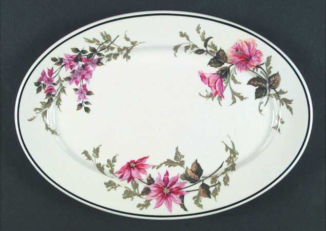 Flora of The South 11" Oval Serving Platter
