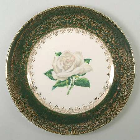 SLM429 (Green Rim) Bread & Butter Plate