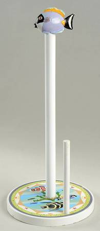Coral Reef Wood Paper Towel Holder