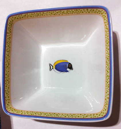 Coral Reef Square Soup/Cereal Bowl