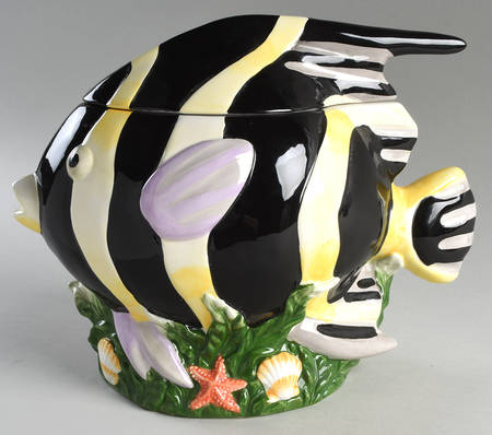Coral Reef Sculpted Cookie Jar & Lid