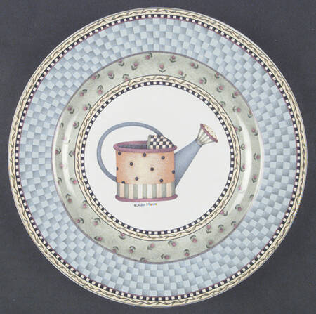 Watering Cans Salad/Dessert Plate