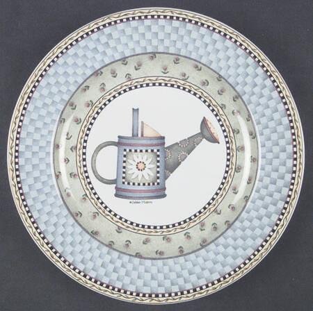 Watering Cans Salad/Dessert Plate
