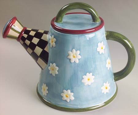 Watering Cans Sculpted Cookie Jar & Lid