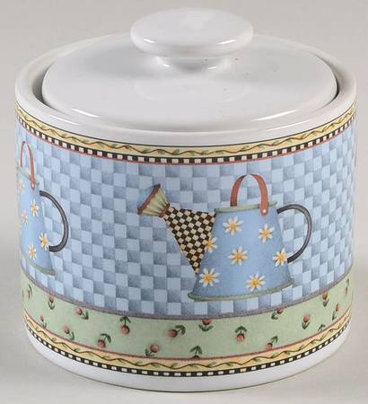 Watering Cans Sugar Bowl & Lid