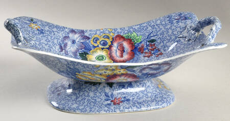 Blue Chintz Centerpiece