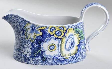 Blue Chintz Gravy Boat