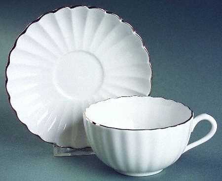 Chelsea Platinum Flat Cup & Saucer Set
