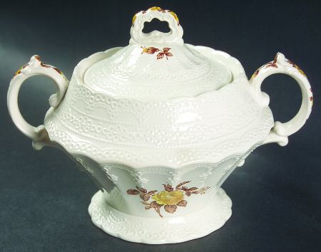 Billingsley Rose Yellow (Jewel) Sugar Bowl & Lid