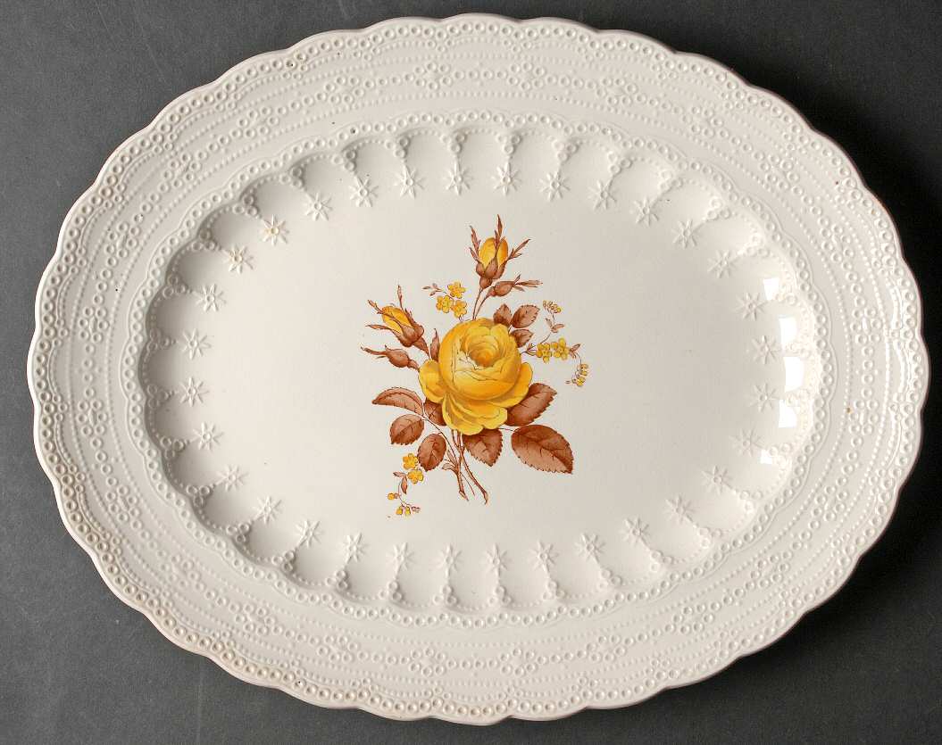Billingsley Rose Yellow (Jewel) 13" Oval Serving Platter