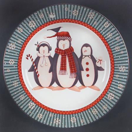 Penguins Salad/Dessert Plate