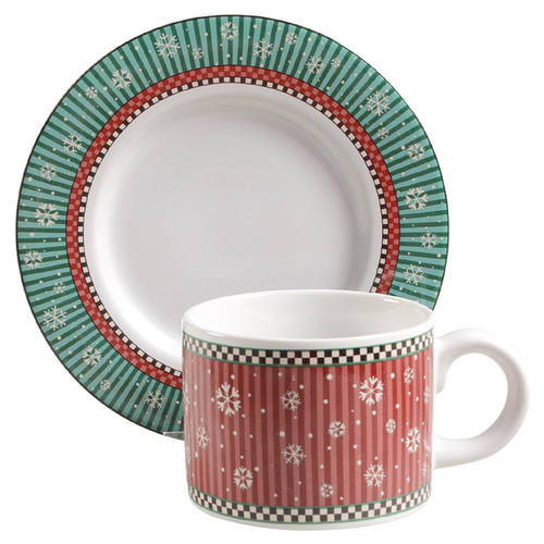 Penguins Flat Cup & Saucer Set