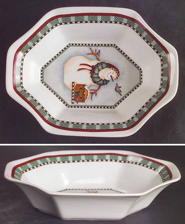 Frosty Folks Open Candy Dish