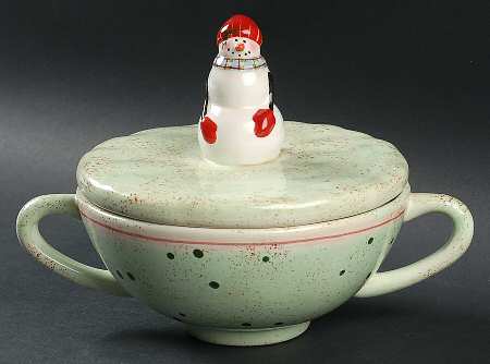 Frosty Folks Candy Dish & Lid