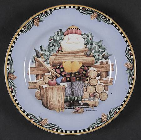 Woodland Santa Salad/Dessert Plate