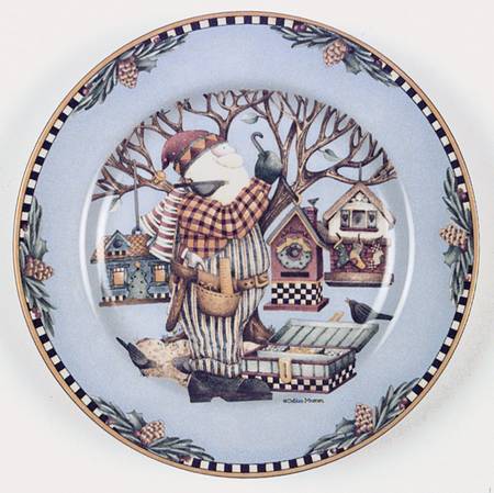 Woodland Santa Salad/Dessert Plate
