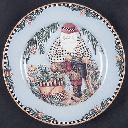 Woodland Santa Salad/Dessert Plate