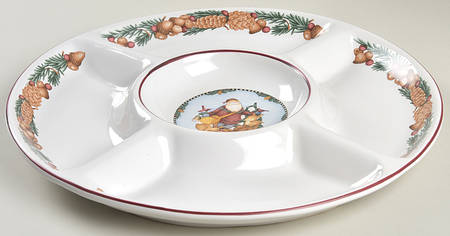 Woodland Santa 1 Piece Chip & Dip
