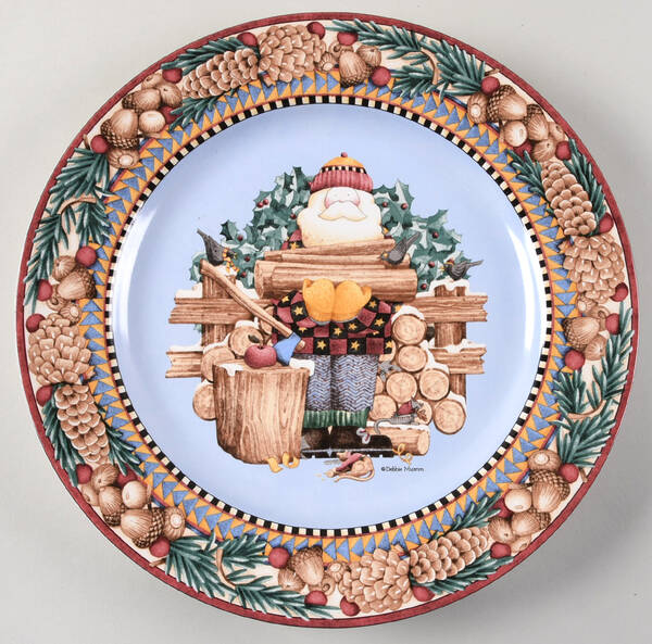 Woodland Santa 12" Chop Plate (Round Platter)