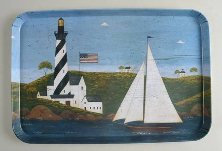 Coastal Breeze 17" Rectangular Melamine Tray