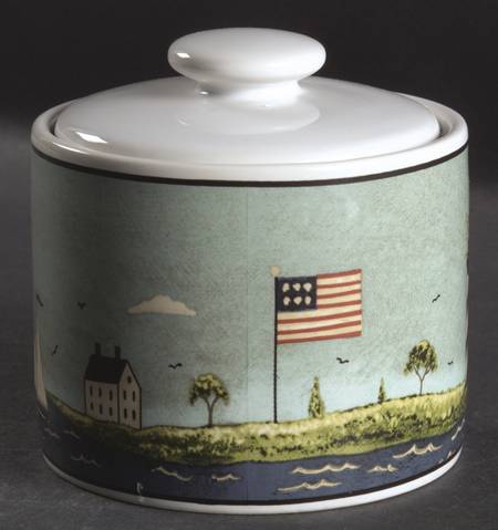 Coastal Breeze Sugar Bowl & Lid