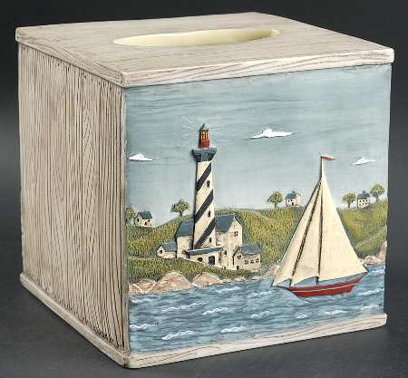 Coastal Breeze Square Tissue Box Cover