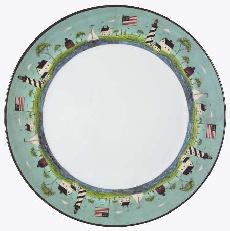 Coastal Breeze Plastic Dinner Plate