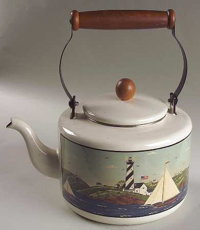 Coastal Breeze Metal Kettle & Lid