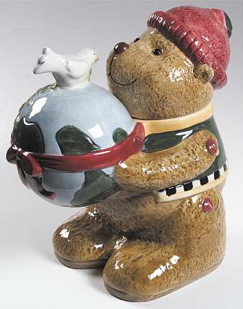 Joy To The World Figural Cookie Jar & Lid