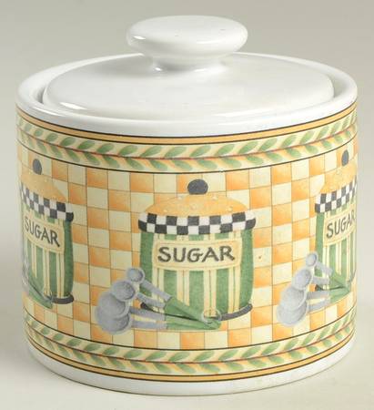 Sunny Country Kitchen Sugar Bowl & Lid