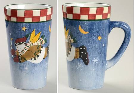 Snow Angel Village Latte Mug