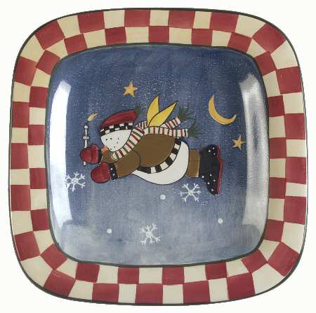 Snow Angel Village Square Luncheon Plate