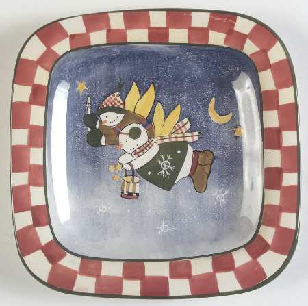 Snow Angel Village Square Luncheon Plate
