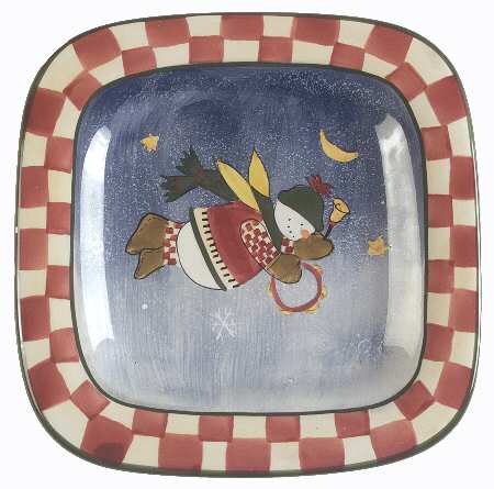 Snow Angel Village Square Luncheon Plate