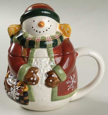 Snow Angel Village Figural Mug & Lid