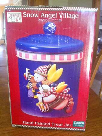 Snow Angel Village Treat Jar & Lid