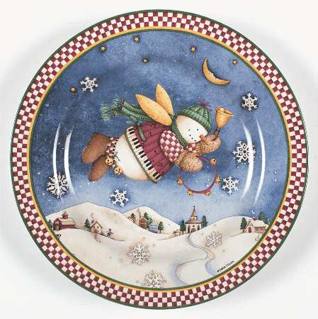 Snow Angel Village Salad/Dessert Plate