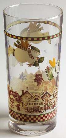 Snow Angel Village 14 Oz Glassware Tumbler