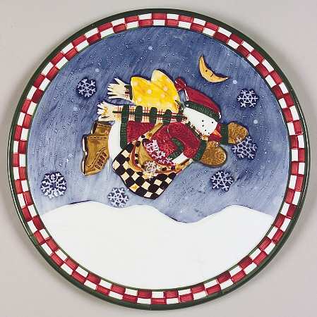 Snow Angel Village Sculpted Trivet